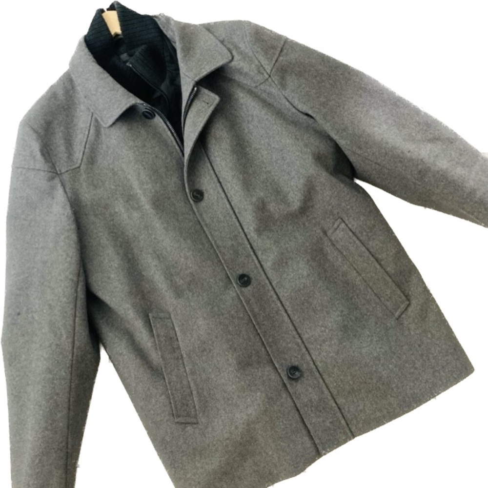 Vince Camuto Mens Grey Wool Coat Size XL Classic Winter Jacket